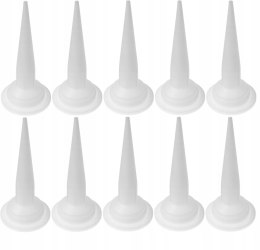 10x KOŃCÓWKI APLIKATORY DO SILIKONÓW I MAS DO KIEŁBAS 600 ml.