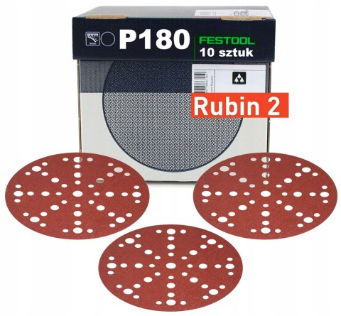 FESTOOL 575184 KRĄŻKI ŚCIERNE RUBIN 2 P180 150mm 10 sztuk FESTOOL 575184 KRĄŻKI ŚCIERNE RUBIN 2 P180 150mm 10 sztuk