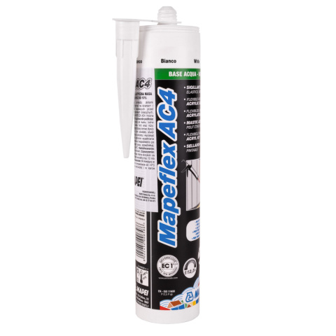 MAPEI MAPEFLEX AC4 USZCZELNIACZ AKRYL BIAŁY 300ML MAPEI MAPEFLEX AC4 USZCZELNIACZ AKRYL BIAŁY 300ML