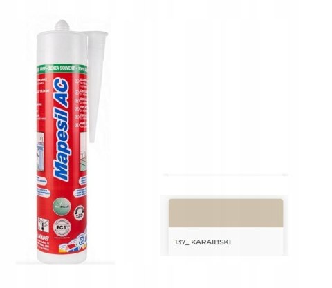 MAPEI SILIKON SANITARNY MAPESIL AC 137 KARAIBSKI 310 ml.