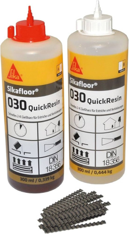SIKA SIKAFLOOR-030 QUICKRESIN SZYBKA ŻYWICA INIEKCYJNA 600 ML. + 20 KLAMER
