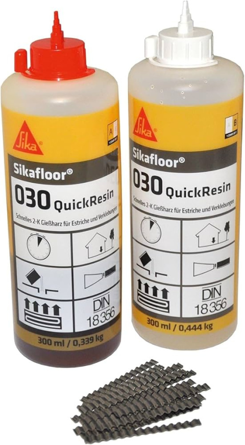 SIKA SIKAFLOOR-030 QUICKRESIN SZYBKA ŻYWICA INIEKCYJNA 600 ML. + 20 KLAMER SIKA SIKAFLOOR-030 QUICKRESIN SZYBKA ŻYWICA INIEKCYJNA 600 ML. + 20 KLAMER