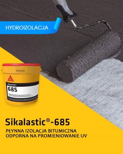 SIKA SIKALASTIC 685 GREY JEDNOSKŁADNIKOWA MEMBRANA BITUMICZNA CZARNA 20 kg. SIKA SIKALASTIC 685 GREY JEDNOSKŁADNIKOWA MEMBRANA BITUMICZNA CZARNA 20 kg.