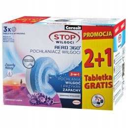 CERESIT TABLETKI WKŁADY DO POCHŁANIACZA WLIGOCI AERO 360 3 x 450g LAWENDA