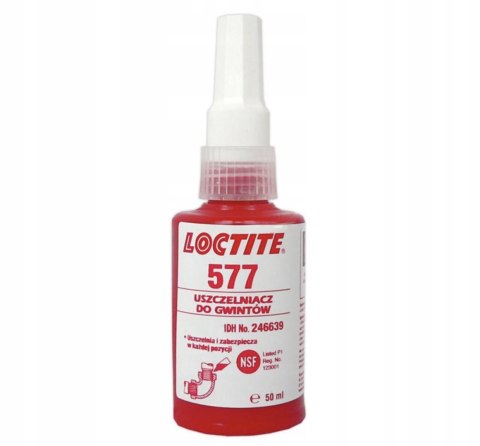 LOCTITE 577 50ml - USZCZELNIACZ, KLEJ ANAEROBOWY DO GWINTÓW I POŁĄCZEŃ
