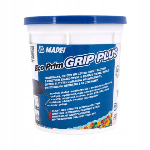 MAPEI ECO PRIM GRIP PLUS PODKŁAD GRUNTUJĄCY Z PIASKIEM KWARCOWYM 1 kg.