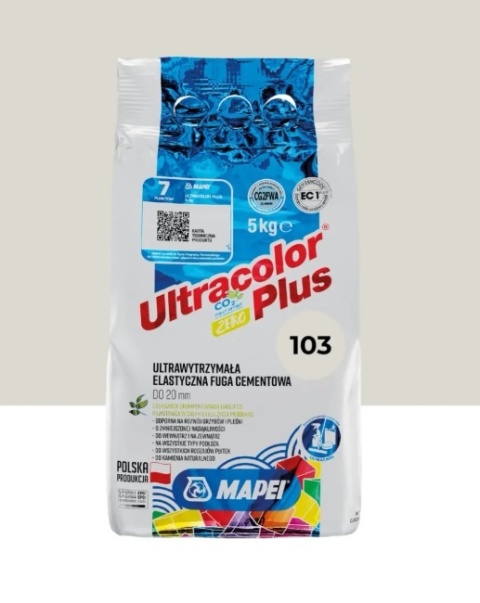 MAPEI FUGA CEM. ULTRACOLOR PLUS 103 KSIĘŻYCOWY BIAŁY 5 KG