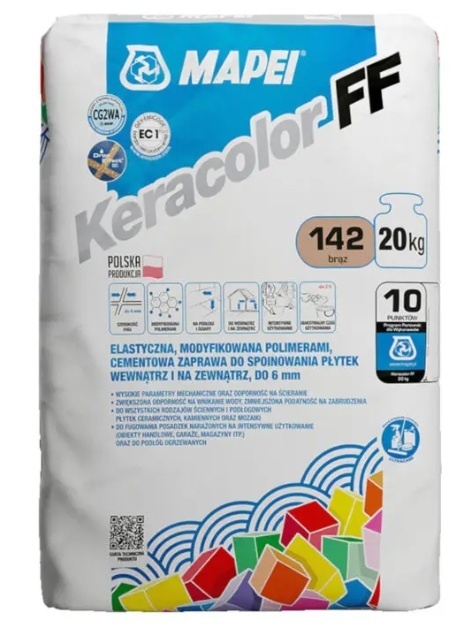 MAPEI FUGA CEMENTOWA KERACOLOR FF 20kg 142 BRĄZOWA