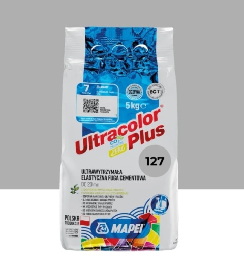 MAPEI FUGA CEMENTOWA ULTRACOLOR PLUS 127 ARKTYCZNA SZARA 5 kg.