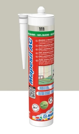 MAPEI SILIKON SANITARNY MAPESIL 111 SREBRNY 310ml.