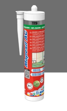 MAPEI SILIKON SANITARNY MAPESIL AC 119 LONDYŃSKI SZARY 310 ml