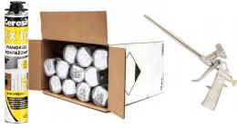 Pianoklej montażowy CERESIT CX 10 850ml x 12szt. + PISTOLET