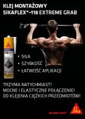 SIKA KLEJ MONTAŻOWY SIKAFLEX 118 EXTREME GRAB biały 290 ml