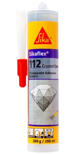 SIKA SIKAFLEX 112 CRYSTAL CLEAR BEZBARWNY 290ML KLEJ I USZCZELNIACZ