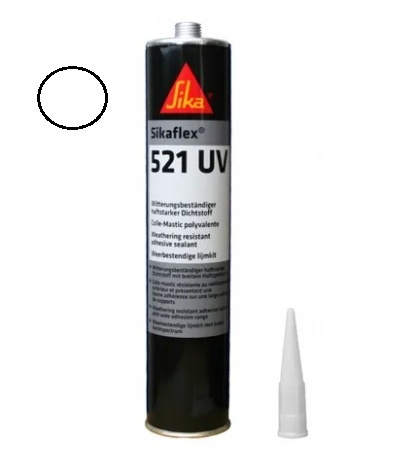 SIKA SIKAFLEX 521 UV ODPORNY NA WARUNKI POGODOWE KLEJ BIAŁY 300ml.