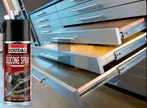 SOUDAL PREPARAT SMARUJĄCO-ZABEZPIECZAJĄCY SILICONE SPRAY 400 ML